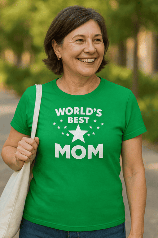 World's best mom t-shirt, funny mom gift, mother’s day shirt, casual mom shirt, gift for mom, family matching tee, gift idea for her, mom life shirt, love mom t-shirt, stylish mom tee.