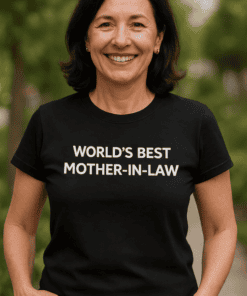 Mother-in-law T-shirt for women, humorous gift for moms, fun Mother's Day tee, casual graphic tee for her.