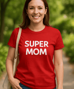 Super Mom t-shirt, love for mothers, personalized gift, family apparel, casual summer wear.