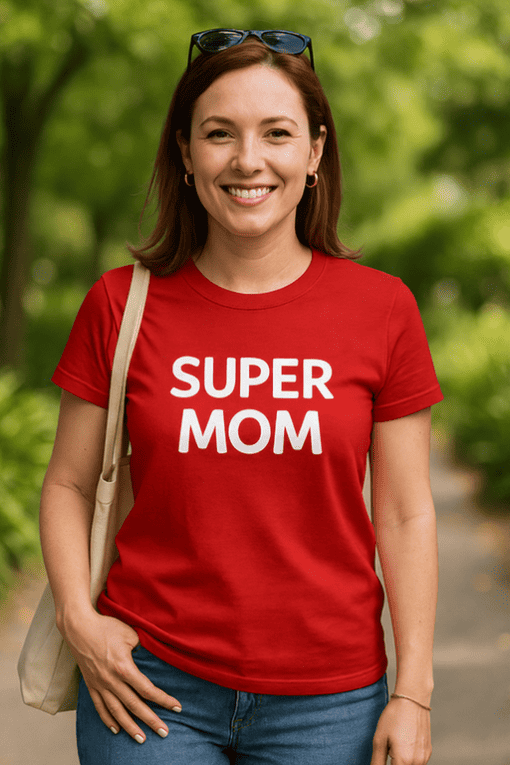 Super Mom t-shirt, love for mothers, personalized gift, family apparel, casual summer wear.
