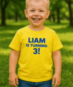Liam birthday shirt, kids birthday t-shirt, personalized child's birthday T-shirt, children celebration tee, custom kids party shirt.