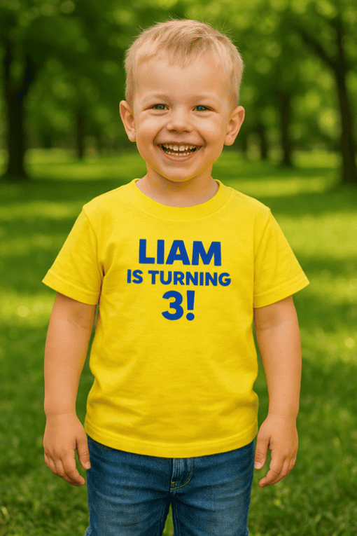 Liam birthday shirt, kids birthday t-shirt, personalized child's birthday T-shirt, children celebration tee, custom kids party shirt.