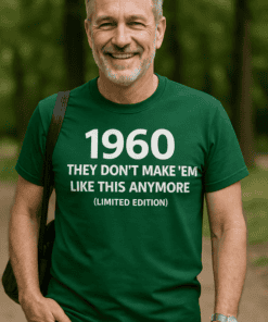 1960s nostalgia T-shirt, limited edition vintage design for men and women.