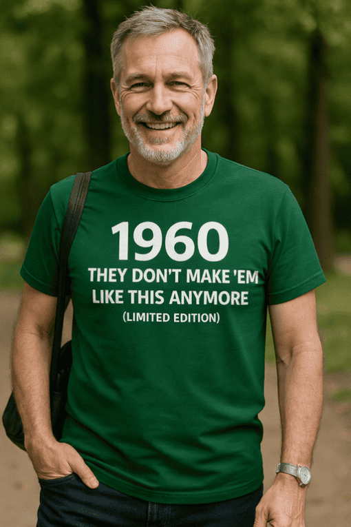 1960s nostalgia T-shirt, limited edition vintage design for men and women.