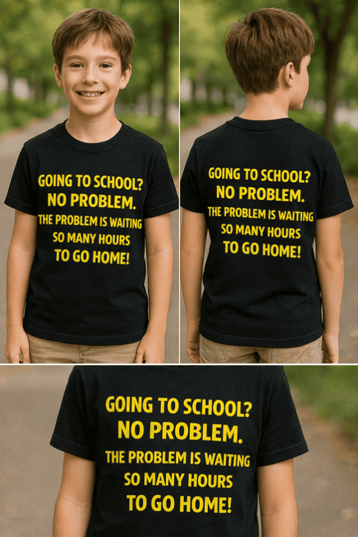 Thinking about a fun back-to-school T-shirt for kids.