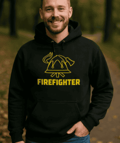 Firefighter hoodie, fire department apparel, casual firefighter clothing, gift for firefighters, firefighter hoodie men.