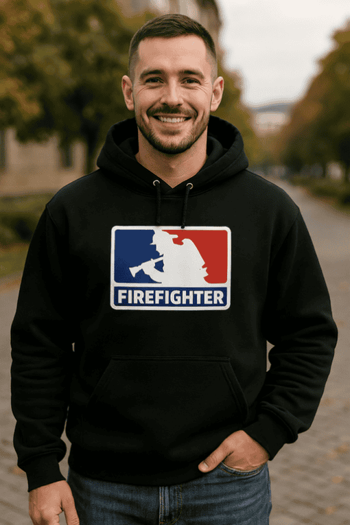 Firefighter logo hoodie, firefighter graphic hoodie, firefighter sweatshirt, fire rescue hoodie, firefighter apparel, firefighter clothing, firefighting team hoodie, firefighter mission hoodie, firefighting gear sweatshirt, fire service hoodie.