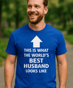 Happy Husband T-shirt with Funny Message for Men, Perfect Gift for Husband, Wedding Anniversary Tee.