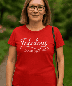 Fabulous vintage slogan T-shirt for women, casual fashion statement, perfect for all ages, stylish and comfortable design.