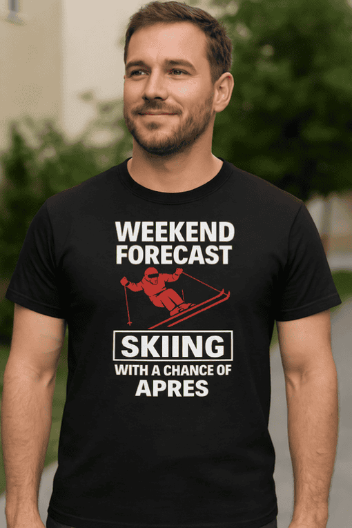 Fallschirm Skifahrer T-shirt for skiing enthusiasts and fun outdoor adventure lovers.