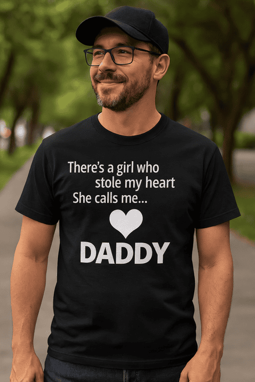 Heartwarming funny dad t-shirt for fathers day gift, casual wear, and special occasions.