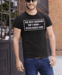 Husband birthday t-shirt with humorous quote, men's casual graphic tee for special occasions.
