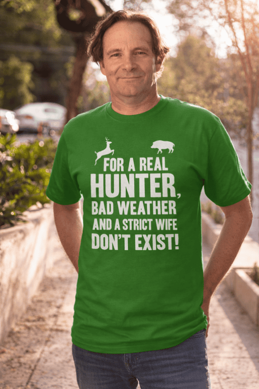 Deer and boar silhouette hunting t-shirt, funny outdoor hunter quote, nature gift idea.