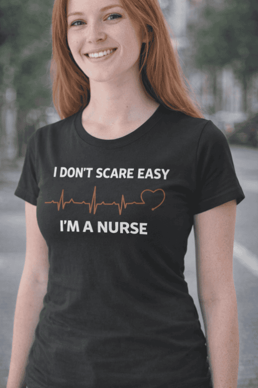 Kindness-focused nurse t-shirt with heartbeat graphic, perfect for healthcare heroes.