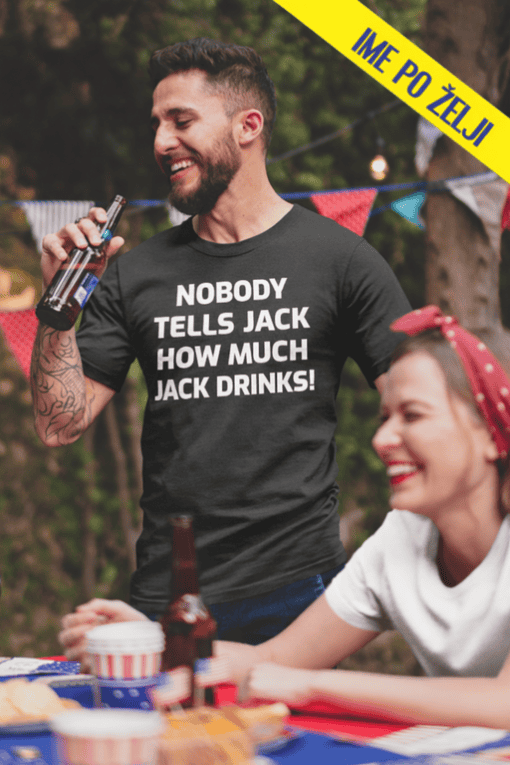 1. Men’s humorous T-shirt with Jack drink quote for casualwear.