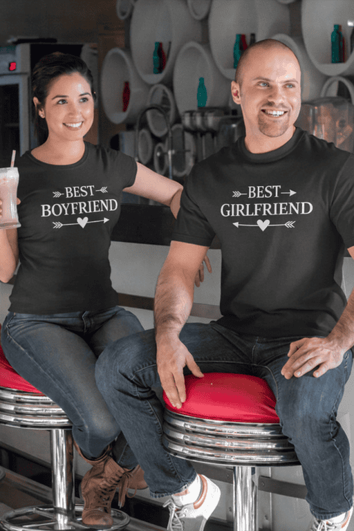 Best couple matching t-shirts, boyfriend and girlfriend shirts, funny couple shirts, romantic matching tees, couple humor t-shirts.