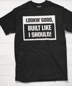 Bold graphic black t-shirt with motivational fitness quote for gym or casual wear.