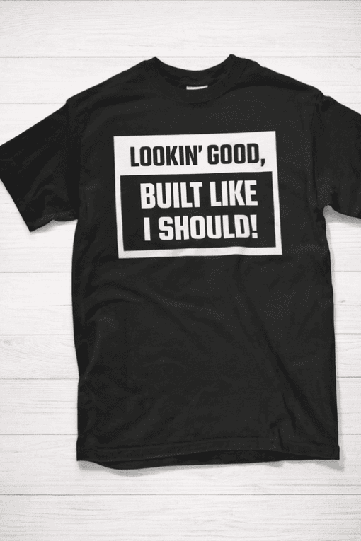 Bold graphic black t-shirt with motivational fitness quote for gym or casual wear.
