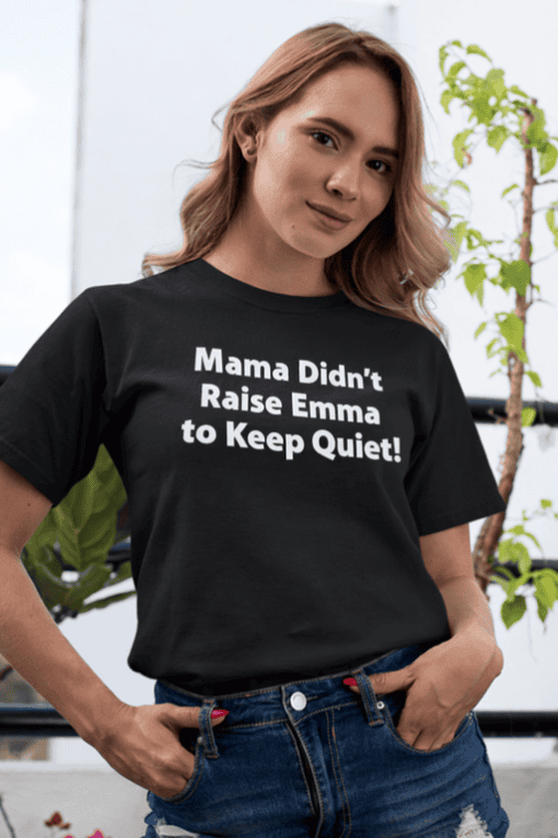 1. Funny motherhood T-shirt with bold text for moms and women.
