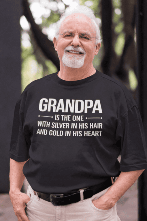 Grandpa T-shirt, family gift, sentimental, senior humor, birthday present, grandfather tee, cool Grandpa shirt, personalized Grandpa tee.