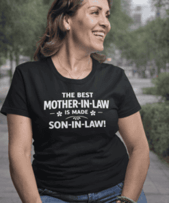 Mother-in-law T-shirt funny gift for women, humor shirt for family, matching joke tee for moms.