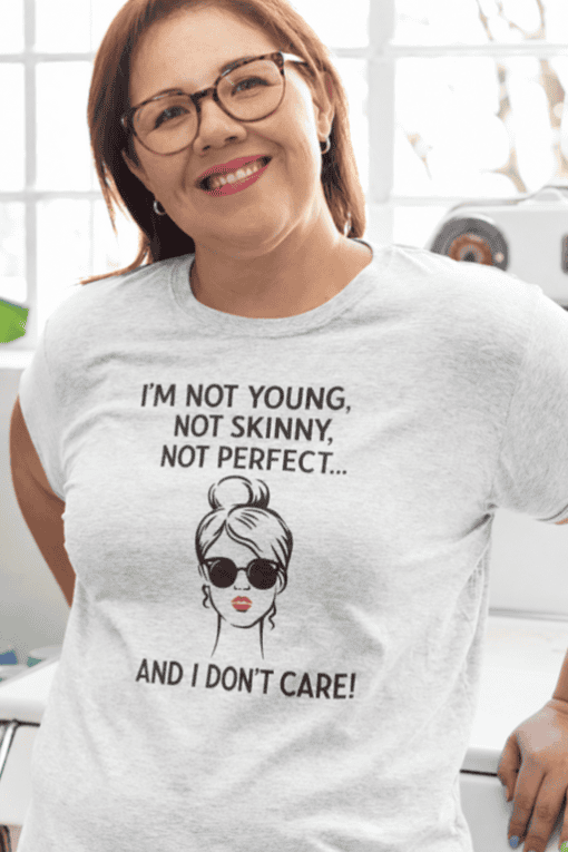 1. Funny feminist women's t-shirt with quote about confidence and attitude.