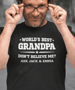 Grandpa T-shirt, humorous family joke tee for grandparents and grandkids, perfect for birthdays and holidays.