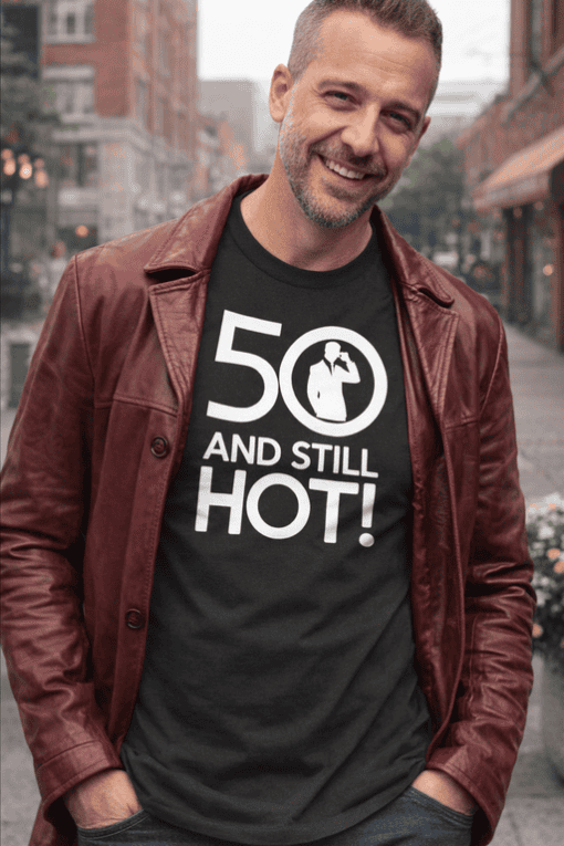 50th birthday shirt for men, funny milestone anniversary tee, humorous gift for dad or husband celebrating 50 years.