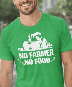 1. Funny farmer tee shirt with agricultural quote and tractor graphic.