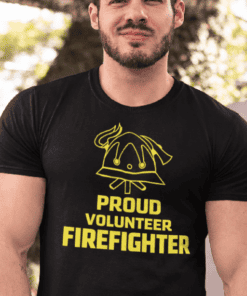 Proud Volunteer Firefighter t-shirt, firefighter tribute tee, emergency services shirt, firefighter gift tee.