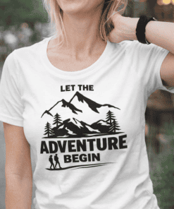 Exploring outdoor adventure T-shirt for nature lovers and hiking enthusiasts.