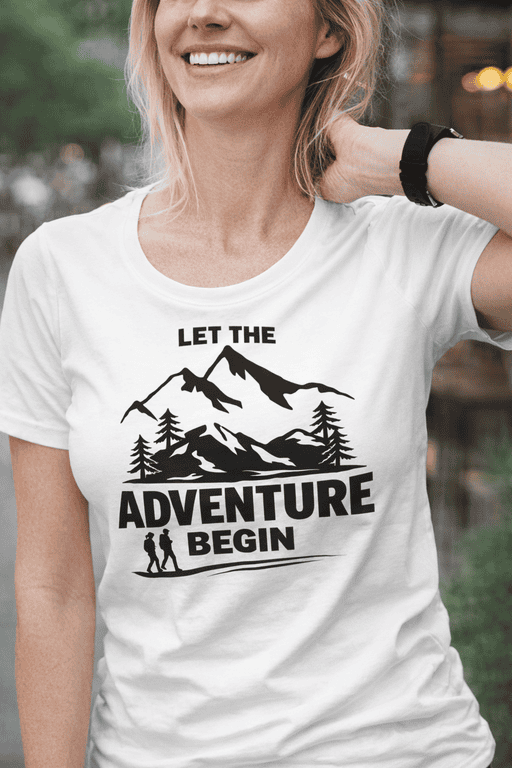 Exploring outdoor adventure T-shirt for nature lovers and hiking enthusiasts.
