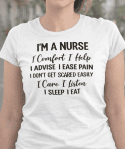 Nurse quotes t-shirt for healthcare professionals, comfortable casual apparel for nurses and medical staff.