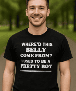 1. Funny men's T-shirt with humorous print, perfect for casual wear and great gift idea.