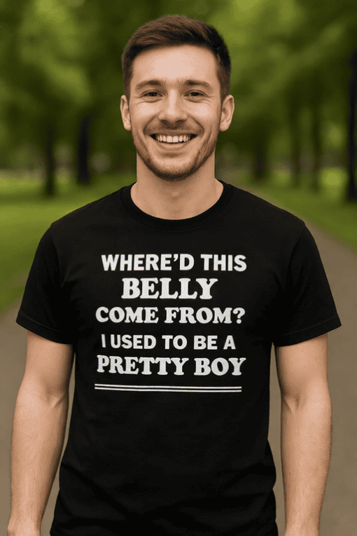 1. Funny men's T-shirt with humorous print, perfect for casual wear and great gift idea.