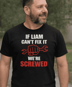 1. Funny handyman T-shirt with repair joke, perfect for DIY enthusiasts and repair professionals.