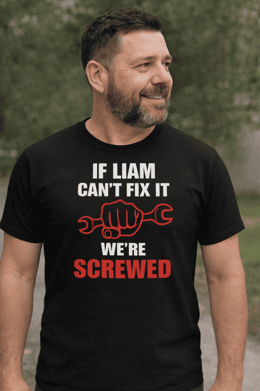 1. Funny handyman T-shirt with repair joke, perfect for DIY enthusiasts and repair professionals.
