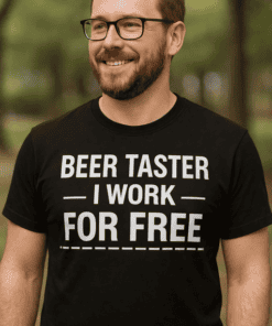 Beer T-shirt, humorous mens tee, craft beer lover gift, funny bar shirt, beer enthusiast apparel, casual novelty t-shirt.