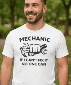 Tool repair mechanic t-shirt with humorous quote for men and women.