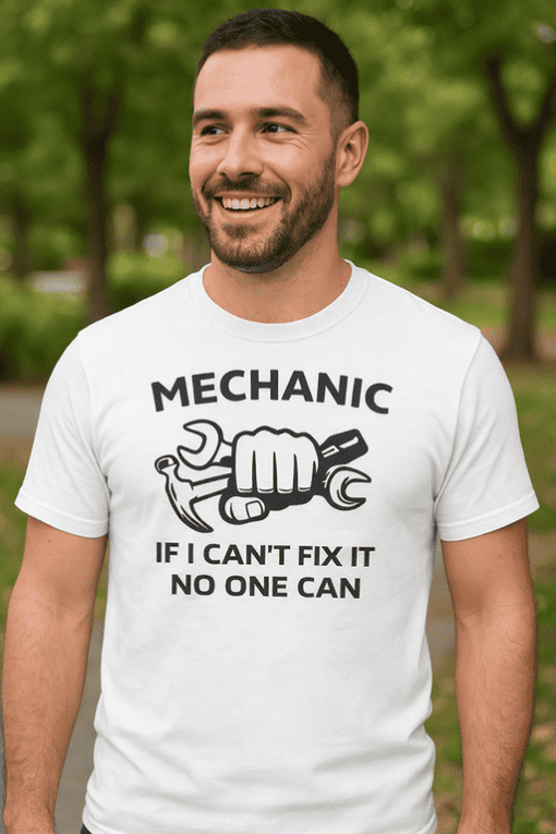 Tool repair mechanic t-shirt with humorous quote for men and women.