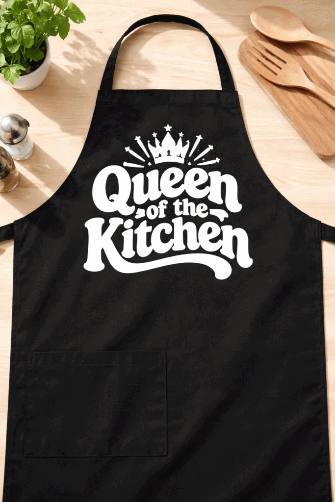 Apron for moms with the slogan Queen of the Kitchen