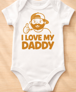 Baby Bodysuit for dads with the slogan I Love My Daddy