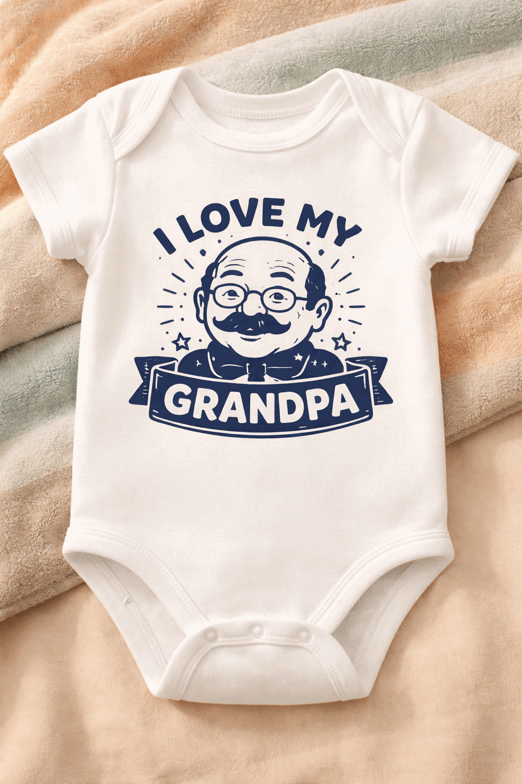 Baby Bodysuit for grandpas with the slogan I Love My Grandpa