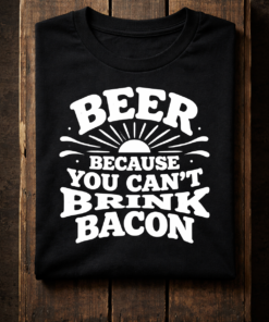 Beer Because You Can't Drink Bacon Funny T-Shirt