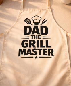 Dad The Grill Master Funny Apron