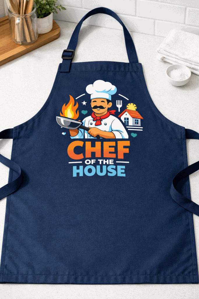 Funny apron with the slogan Chef of the House