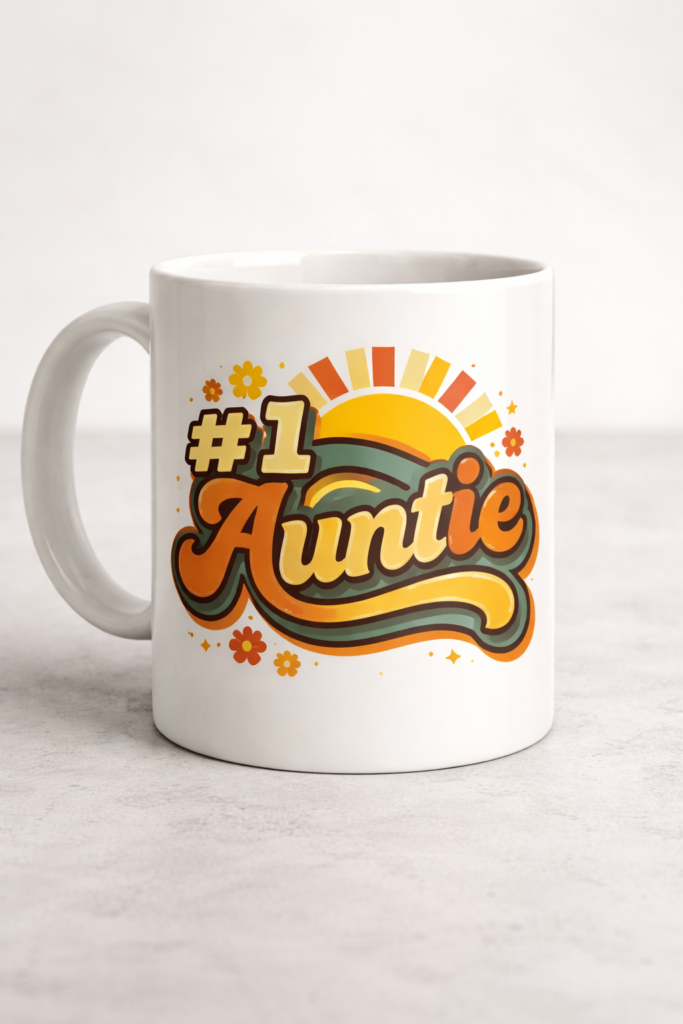 Funny mug with the slogan #1 Auntie