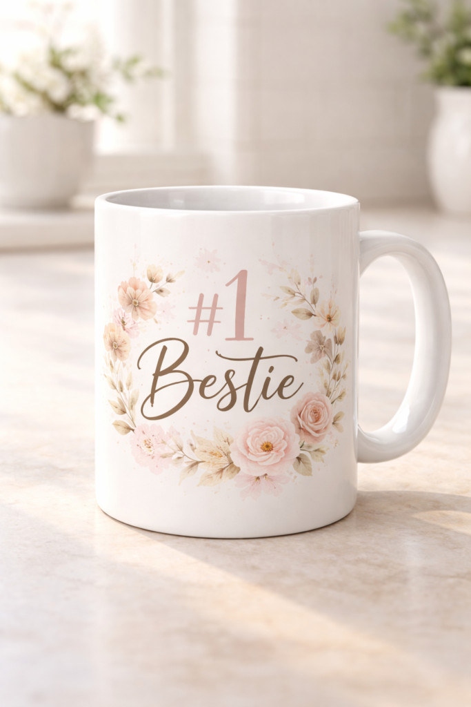 Funny mug with the slogan #1 Bestie