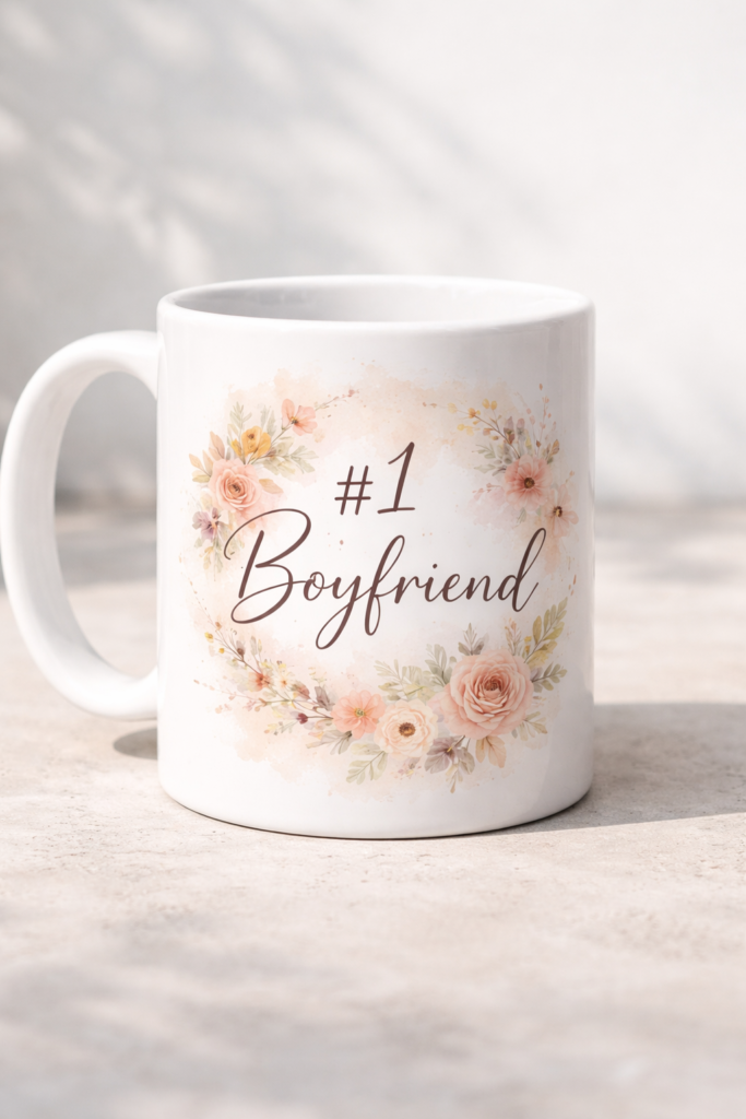 Funny mug with the slogan #1 Boyfriend