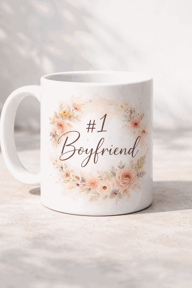Funny mug with the slogan #1 Boyfriend